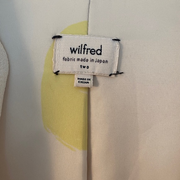 Aritzia Wilfred Open Blazer Cream Open Front Size 2 - Picture 3 of 6